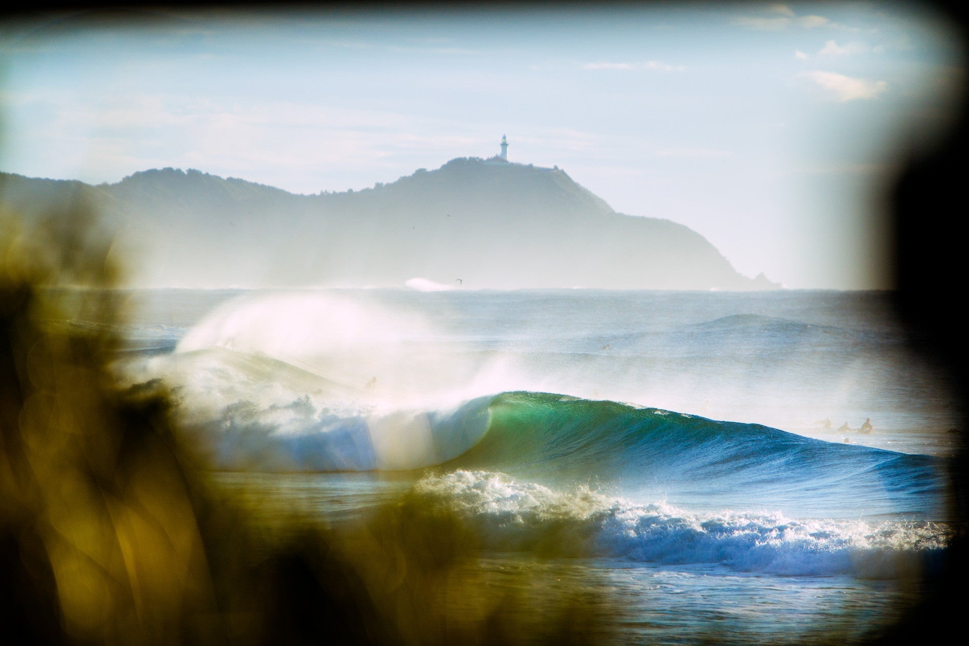 Broken Head Byron Bay big surf with Lighthouse by Alex Frings